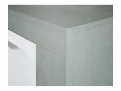 Loungitude Aparador Urban 3 puertas blanco/cemento 80x144x42 cm