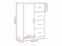 vidaxl Aparadores 2 unidades madera de ingeniería 60x31x84 cm