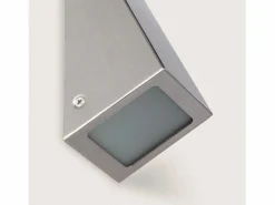 Clearance Aplique de Pared Exterior Metal y Cristal Ruzafa Iluminación Exterior
