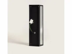 Outlet Aplique de Pared Exterior Metal y Cristal Taiga Iluminación Exterior