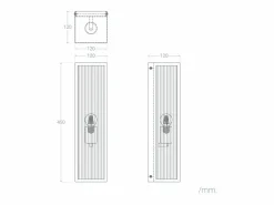 Outlet Aplique de Pared Exterior Metal y Cristal Taiga Iluminación Exterior