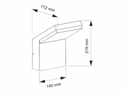 Clearance Aplique de pared LED IP54 18W Neo XL Negro 2200K/2700K/3000K Encendido/Apagado Iluminación Exterior