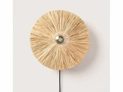 Ledkia Aplique de Pared Rafia Kanga Natural