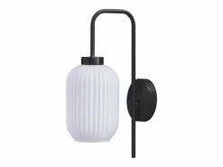 OZAIA Aplique negro y cristal blanco L.25 x Alt.41 cm - LOUXOR