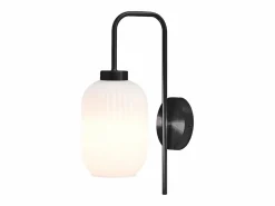 OZAIA Aplique negro y cristal blanco L.25 x Alt.41 cm - LOUXOR