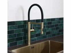Clearance Essebagno Architek Mezclador de fregadero con rociador móvil Dorado