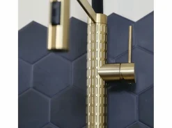 Clearance Essebagno Architek Mezclador de fregadero con rociador móvil Dorado