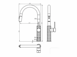 Essebagno Architek mezclador de fregadero con rociador extraíble