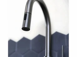 Sale Essebagno Architek mezclador de fregadero con rociador extraíble cobre cepillado Gris