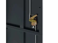Hot Archivador antracita 90x40x200 cm Acero Marru00f3n