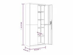 Discount Archivador 90x40x200 cm acero Armario Oficina