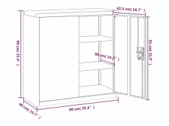Archivador 90x40x90 cm acero