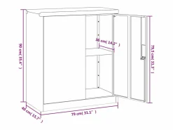 Archivador 79x40x90 cm acero