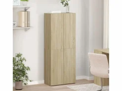 Archivador de roble Sonoma 60x32x153 cm madera de ingeniería Marru00f3n