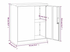 Sale Archivador claro 79x40x90 cm acero Gris