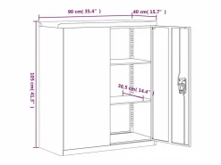 Discount Archivador claro 90x40x105 cm acero Gris