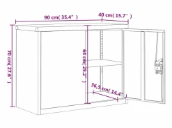 Archivador claro 90x40x70 cm acero
