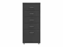 Archivador Móvil Antracita 28x41x69 cm Metal Marru00f3n
