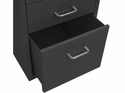 Archivador Móvil Antracita 28x41x69 cm Metal Marru00f3n