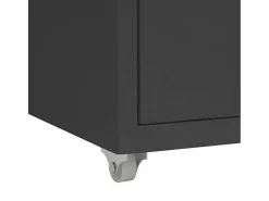 Archivador Móvil Antracita 28x41x69 cm Metal Marru00f3n