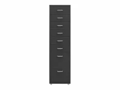Outlet Archivador Móvil Antracita 28x41x109 cm Metal Armario Oficina