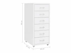 Sale Archivador móvil 28x41x69 cm Metal Blanco