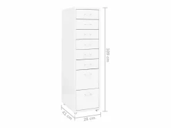 Archivador Móvil 28x41x109 cm Metal Armario Oficina
