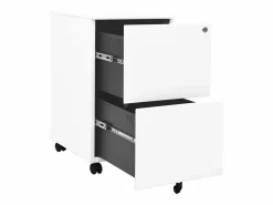 Clearance Archivador móvil 39x45x67 cm Acero Blanco