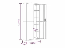 Archivador 90x40x200 cm acero