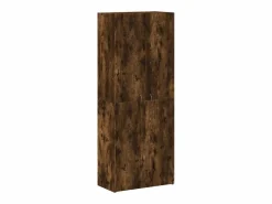 Clearance Archivador roble ahumado 60x32x153 cm madera de ingeniería Marru00f3n