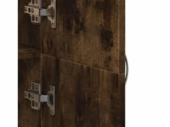 Clearance Archivador roble ahumado 60x32x153 cm madera de ingeniería Marru00f3n