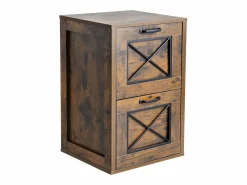 Online Archivador Vertical de 2 Cajones UcceBuy, Robusto, Barra Ajustable (2 Niveles), Archivo para Documentos A4/Carta/Legal, Fácil de Montar, Color Marrón Miel Cajonera De Escritorio