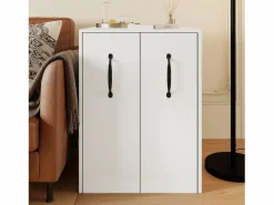 ModernLuxe Archivador 52x50x75 cm - con ruedas - 2 cajones - correderas individuales -