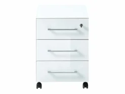 Sale Archivo con ruedas Gw-Monteria repro roble Navarra y blanco Cajonera De Escritorio