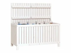 Clearance Arcón de jardín 121x55x64 cm Madera de pino Armario De Jardín