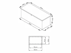 Vente-unique Arcón de jardín de acero galvanizado volumen 582L - TOMASO