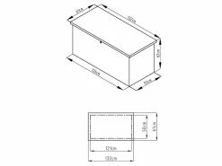 Vente-unique Arcón de jardín de acero galvanizado volumen 400L - TOMASO