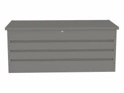 Clearance Vente-unique Arcón de jardín de acero galvanizado , volumen: 750L, TOMASO Gris