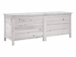 vidaxl Arcón de jardín madera maciza abeto 150x50x56,5 cm