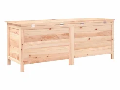 Online vidaxl Arcón de jardín madera maciza abeto 150x50x56,5 cm Color natural claro