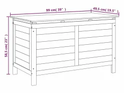 Clearance vidaxl Arcón de jardín madera maciza abeto 99x49,5x58,5 cm Color natural claro