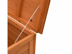 vidaxl Arcón de jardín madera maciza abeto marrón 198,5x50x56,5 cm