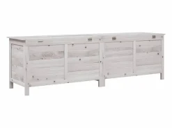 Sale Arcón de jardín madera maciza abeto 198,5x50x56,5 cm Baúl De Jardín