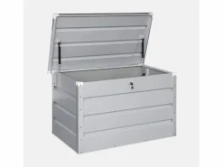 Outlet Sweeek Arcón de jardín metálico de 285l gris aluminio Gris claro