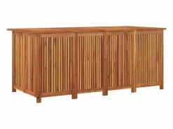 Arcón de jardín 200x80x75 cm madera maciza de acacia