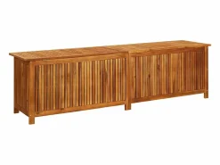 Arcón de jardín 200x50x58 cm Madera maciza de acacia