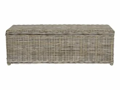 Outlet OZAIA Arcón de kubu GAO - Ancho 130 x Prof. 45 x Alt. 44 cm - Gris
