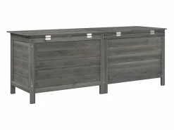 vidaxl Arcón jardín madera maciza abeto 150x50x56,5 cm