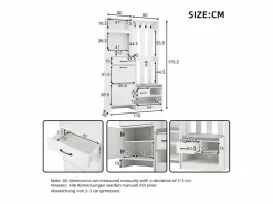 Clearance Hauss Spole Armadietto bianco con 2 cassetti, 2 ante, panca e ganci, pannello forato 110x35x175,5cm Blanco