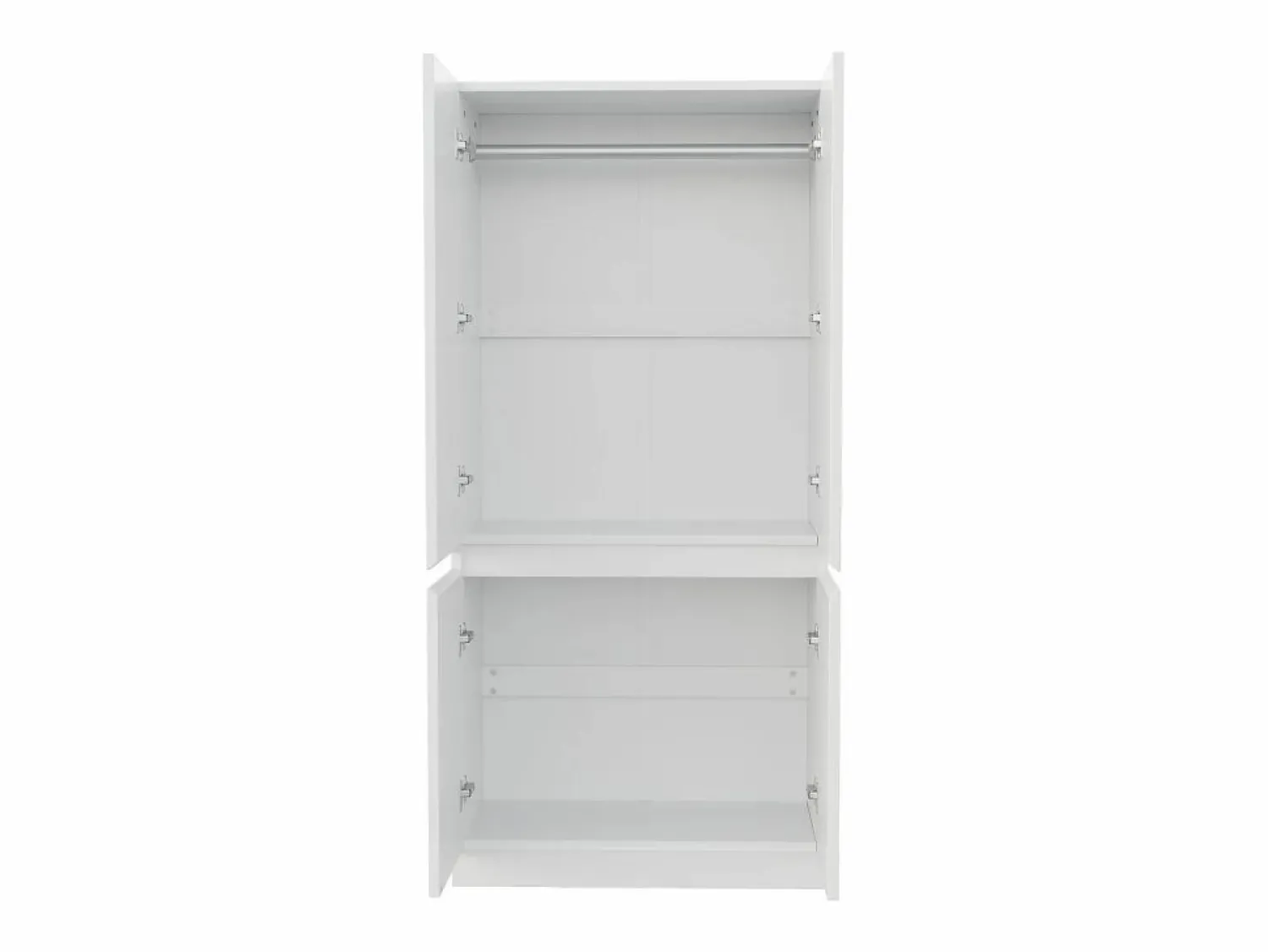 Clearance Armario 70 × 40 × 170 cm - modelo de doble puerta con amplios compartimentos de almacenamiento - Blanco